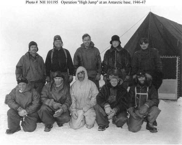 În 1946, Operation Highjump, condusă de amiralul Richard E. Byrd.